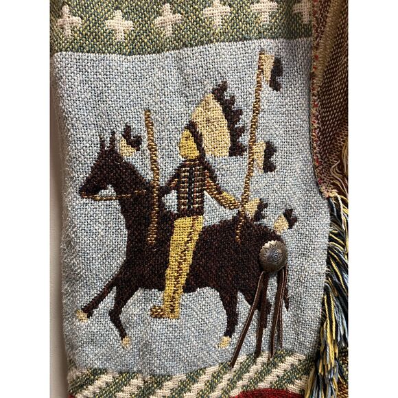 Lew Magram COLLECTION New York Native Indian Sweater Tapestry Chunky Knit EUC - Picture 10 of 12